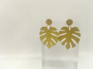 ERN- Monstera Leaf Earrings
