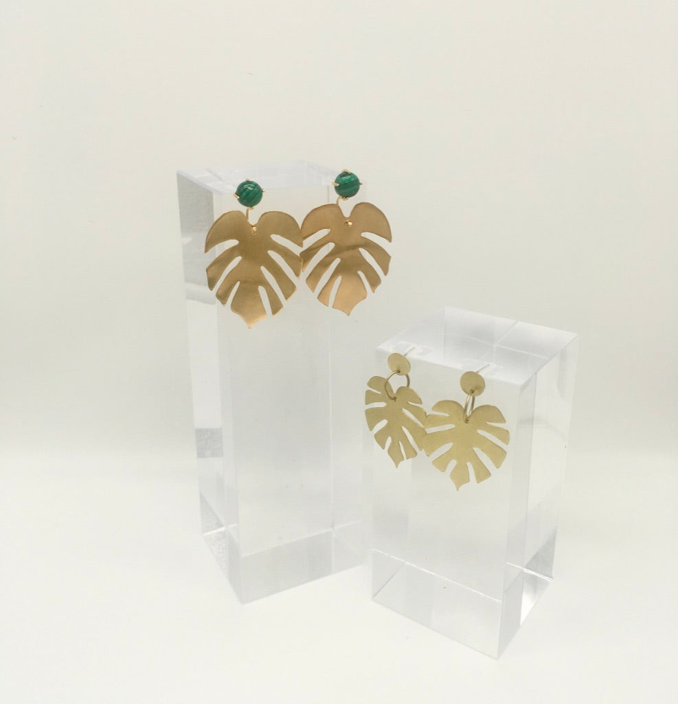 JAN- Monstera Leaf Earrings