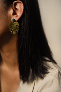 JAN- Monstera Leaf Earrings