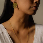 ERN- Monstera Leaf Earrings