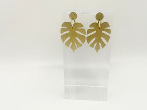 ERN- Monstera Leaf Earrings