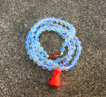 Opalite - Silk Hot Pink Tassel Mala