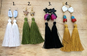 Earrings with Long Tassels (4 pairs, you choose 1)