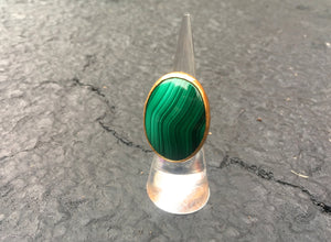 Vermeil Malachite Ring