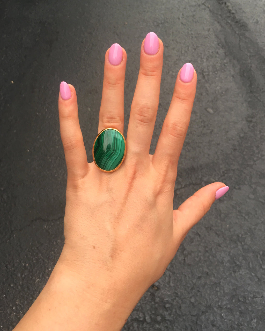 Vermeil Malachite Ring