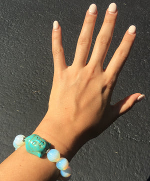 Opalite & Buddha Bracelet