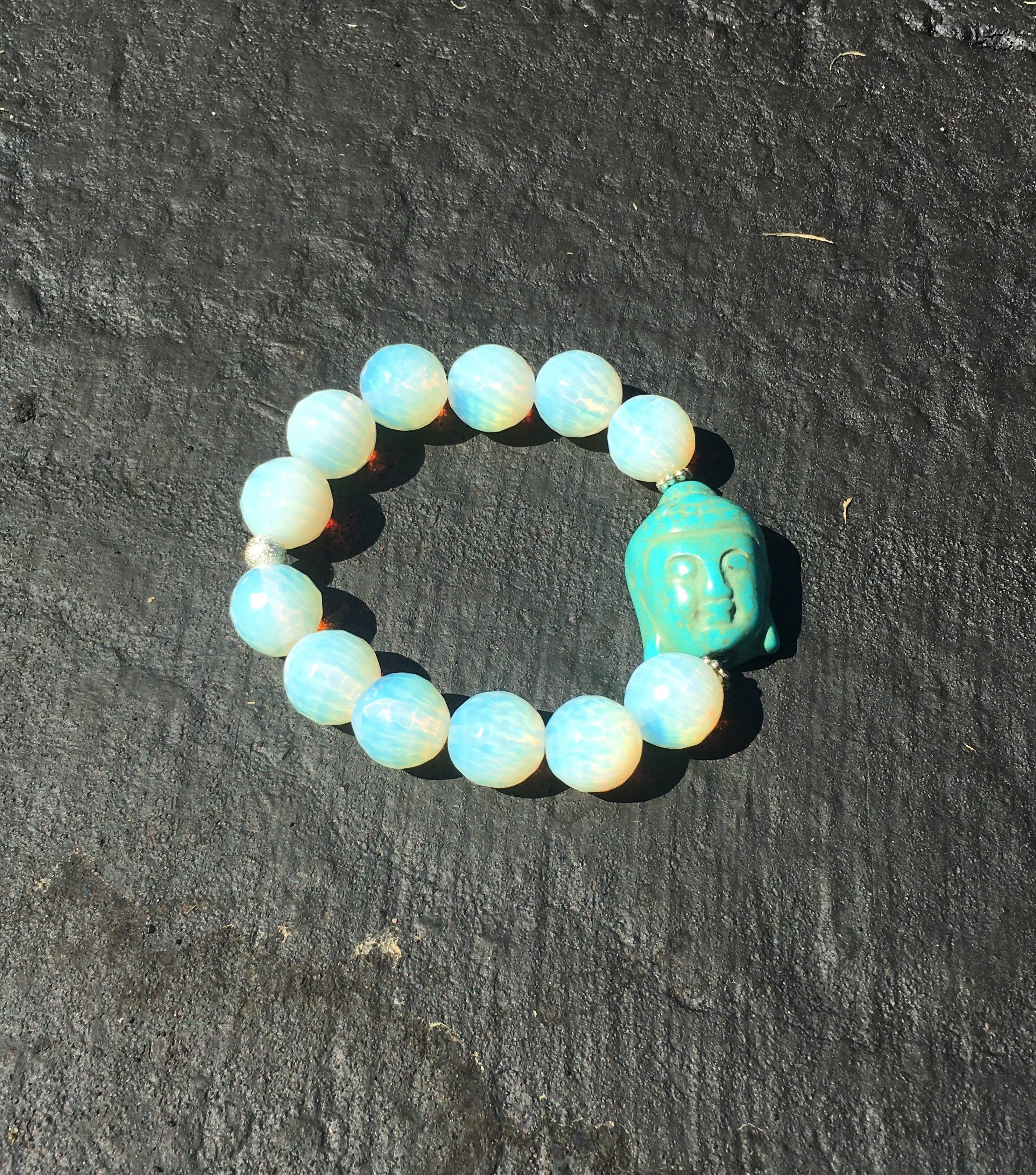 Opalite & Buddha Bracelet
