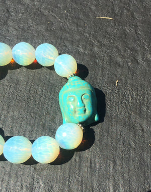 Opalite & Buddha Bracelet