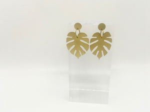 ERN- Monstera Leaf Earrings